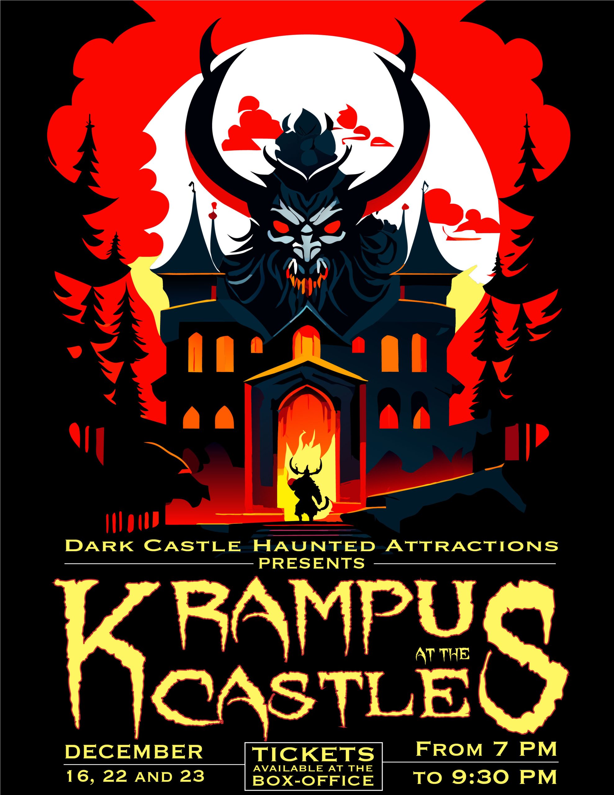 Krampus at the Castle. A spooky holiday celebration.