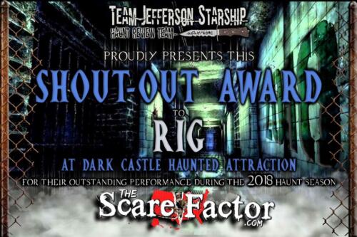 2018 Shout-Out Award to Elizabeth Oliveira by Scare Factor. 